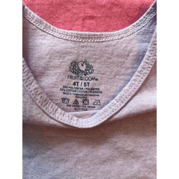Fruit of the Loom Girls 4t/5t Undershirts, Tank, 3 pack - Picture 2 of 3